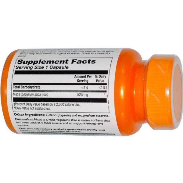 Мака (Maca), Thompson, 525 мг, 60 капсул