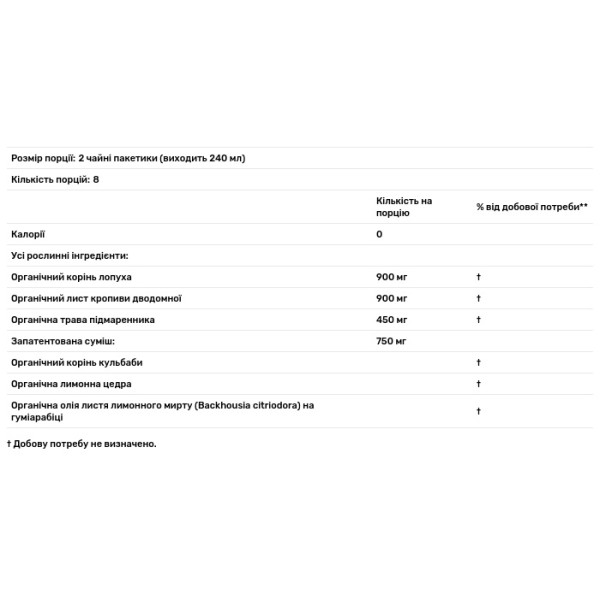 Чай детокс на кожен день, Organic EveryDay Detox, Traditional Medicinals, органік, лимон, без кофеїну, 16 чайних пакетиків в упаковці, (24 г)