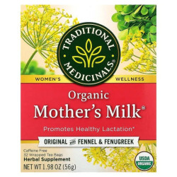 Чай для лактації без кофеїну, Traditional Medicinals Mother's Milk, органік, 32 пакетики по 1,75 г