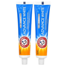 Зубна паста із фтором від карієсу, Arm and Hammer Advance White Anticavity Fluoride Toothpaste, смак чиста м'ята 2 тюбики по 170 г