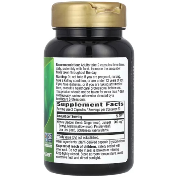 Здоров'я нирок та сечового міхура, Kidney Bladder, Nature's Way, 900 мг, 100 вегетаріанських капсул (450 мг в 1 капсулі)
