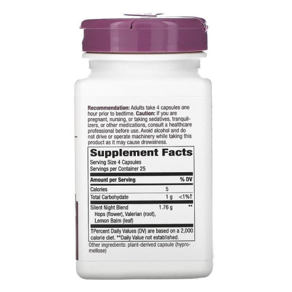 Підтримка сну, Silent Night, Nature's Way, традиційна формула, 100 веганських капсул