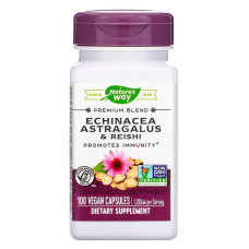 Ехінацея, астрагал і рейші 1200 мг, Nature's Way Echinacea Astragalus & Reishi, 100 капсул