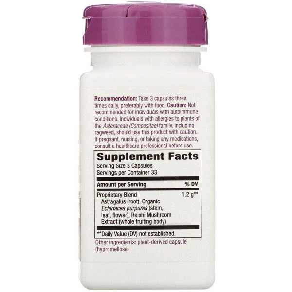 Ехінацея, астрагал і рейші, Echinacea Astragalus & Reishi, Nature's Way, 1200 мг, 100 капсул