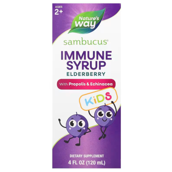 Чорна бузина для дітей віком від 2 років, Sambucus for Kids, Nature's Way, сироп для імунітету з прополісом та ехінацеєю, 120 мл