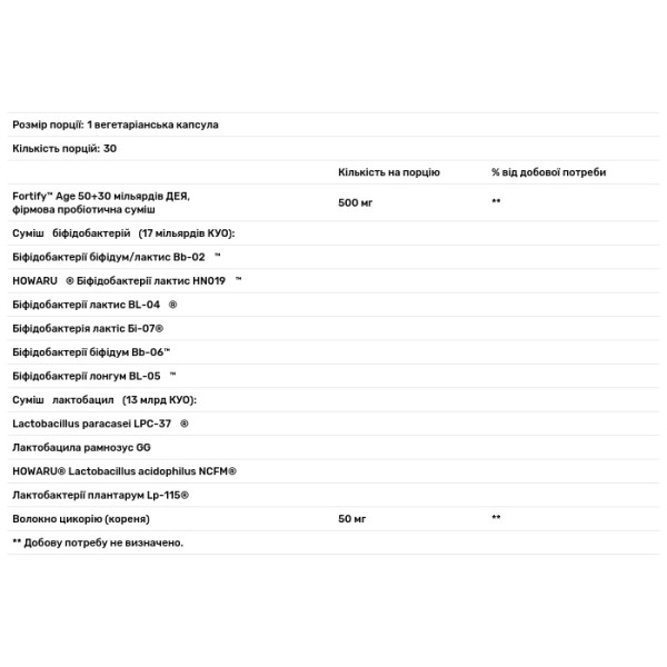 Пробіотики та пребіотики для людей віком від 50 років, Age 50+ Probiotic + Prebiotics, Nature's Way, щоденні, 30 млрд КУО, 30 капсул з відстроченим вивільненням