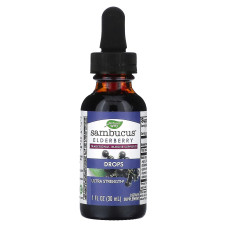 Черная бузина капли 50 мг, Sambucus Elderberry Nature's Way, 30 мл