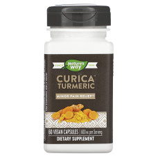 Куркума від болю 300 мг, Curica Turmeric Nature's Way, 60 веганських капсул