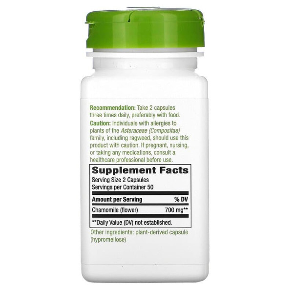 Ромашка (квіти), Chamomile Flower, Nature's Way, 700 мг, 100 веганських капсул (350 мг у капсулі)