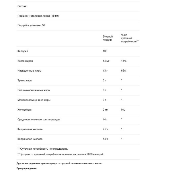 Кокосовое масло MCT, Oil From Coconut, Nature's Way, 887 мл