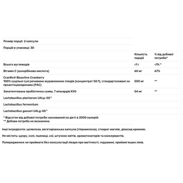 Формула для жінок з пробіотиками, CranRx, Women's Care with Probiotics, Nature's Way, 60 капсул