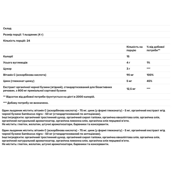 Льодяники для імунітету, бузина, цинк + вітамін C, Sambucus® Immune Lozenges, Nature's Way, перцева м'ята, 24 льодяники