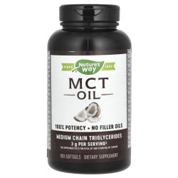 MCT масло, капсулы, Nature's Way Coconut MCT Oil, 180 капсул