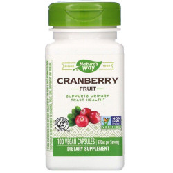 Журавлина 930 мг, Cranberry Fruit Nature's Way, ягоди, 100 веганських капсул (465 мг на капсулу)