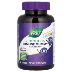 Імунітет для дітей жувальні з цинком та вітаміном C, Nature's Way Immune Gummy with Zinc Vitamin C, бузина, 60 жувальних цукерок
