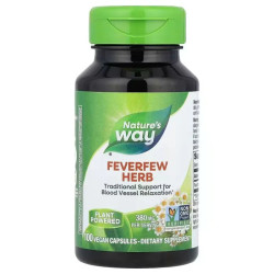 Піретрум дівочий 380 мг, Nature's Way Feverfew Herb, 100 веганських капсул