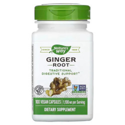 Корінь імбиру 550 мг, Nature's Way Ginger Root, 100 вегетаріанських капсул