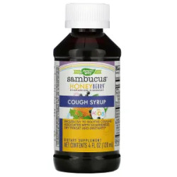 Сироп від кашлю для дітей, Sambucus for Kids HoneyBerry Cough Syrup Nature's Way, 120 мл, з ягодами та медом