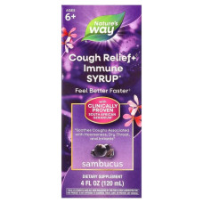 Сироп бузины от кашля (6+ и взрослые), Nature's Way Sambucus, 120 мл