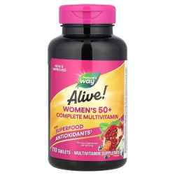 Мультивитамины для женщин 50+, Women's 50+ Complete Alive! Nature's Way, 110 таблеток