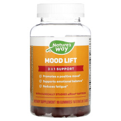 Підтримка настрою 28 мг, смак кавун, жувальні, Mood Lift Nature's Way, 90 жувальних цукерок, 14 мг у кожній