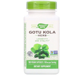 Готу кола 475 мг, Nature's Way Gotu Kola Herb, 180 капсул