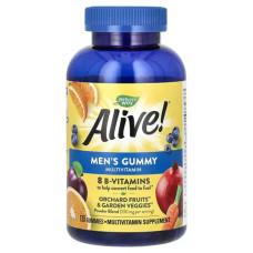 Мультивітаміни для чоловіків жувальні фруктовий смак, Nature's Way Men's Gummy Multivitamin Alive!, 130 жувальних цукерок