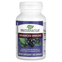 Укрепление иммунитета, Sambucus Advanced Immune Nature's Way, 80 капсул