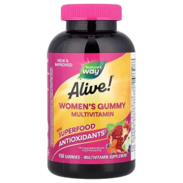 Мультивітаміни для жінок, Women's Gummy, Nature's Way, Alive!, суміш ягід, 150 жувальних цукерок