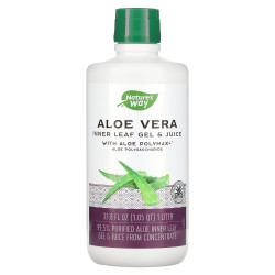 Алое вера, Nature's Way Aloe Vera, гель і сік внутрішнього листя, 1 літр
