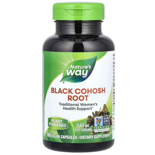 Клопогон (Циміцифуга), Black Cohosh, Nature's Way, корінь, 540 мг, 180 веганських капсул