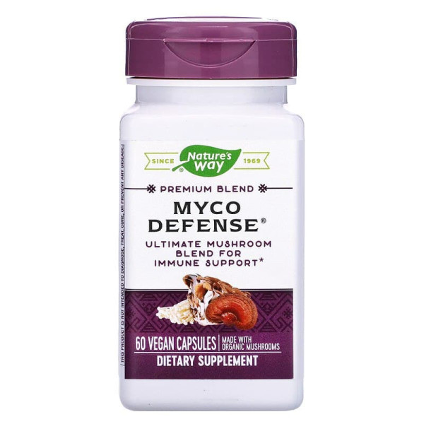 Захист імунітету, Myco Defense, Nature's Way, Premium Blend, 60 веганських капсул
