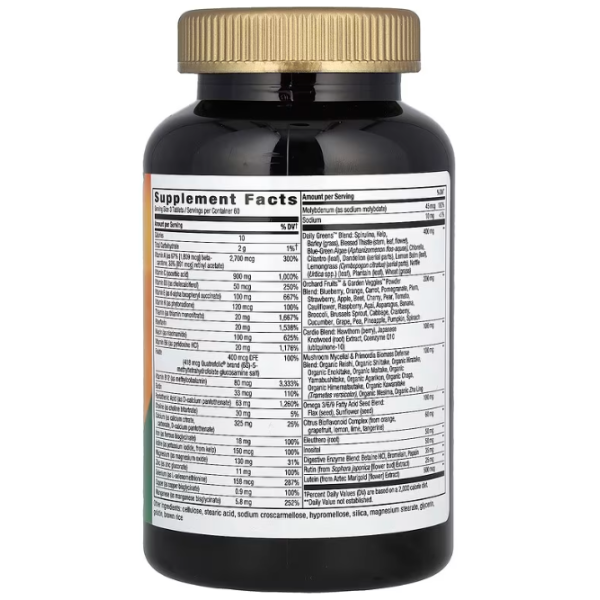 Мультивітаміни із залізом, Adult Complete Multivitamin, Natures Way, Alive! для дорослих, 3 таблетки на день, 180 таблеток