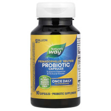 Пробиотики 5 млрд КУО, Nature's Way Primadophilus® Reuteri Probiotic, 90 капсул