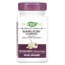 Гарлицин, Nature's Way Garlicin Cardio, без запаха, 180 таблеток