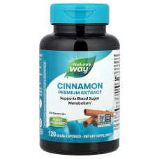 Экстракт корицы, премиум, Nature's Way Cinnamon, 120 вегетарианских капсул