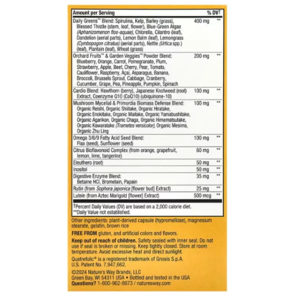 Мультивитамины, Alive!, Adult Complete Multivitamin, Nature's Way, без добавления железа, 90 капсул