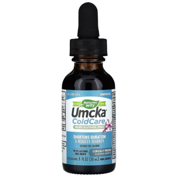 Краплі від застуди (умка), Umcka, ColdCare, Nature's Way, без спирту, 30 мл