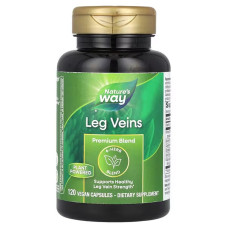 Здорові вени ніг, Nature's Way Leg Veins, преміум-суміш, 120 веганських капсул