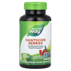 Боярышник 1080 мг, Nature's Way Hawthorn Berries, 180 веганских капсул (360 мг в капсуле)