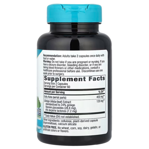 Гінкго Білоба, Ginkgo Premium Extract, Nature's Way, екстракт преміум-класу, 120 веганських капсул