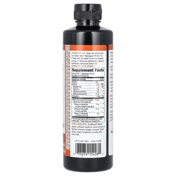 Льняна олія, Organic Flax Oil, Nature's Way, суперлігнан, органік, 480 мл