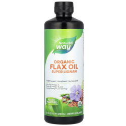 Лляна олія, Nature's Way Organic Flax Oil, 720 мл, з лігнанами
