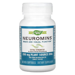 ДГК 200 мг вегетарианская, Nature's Way Neuromins, 60 гелевых капсул