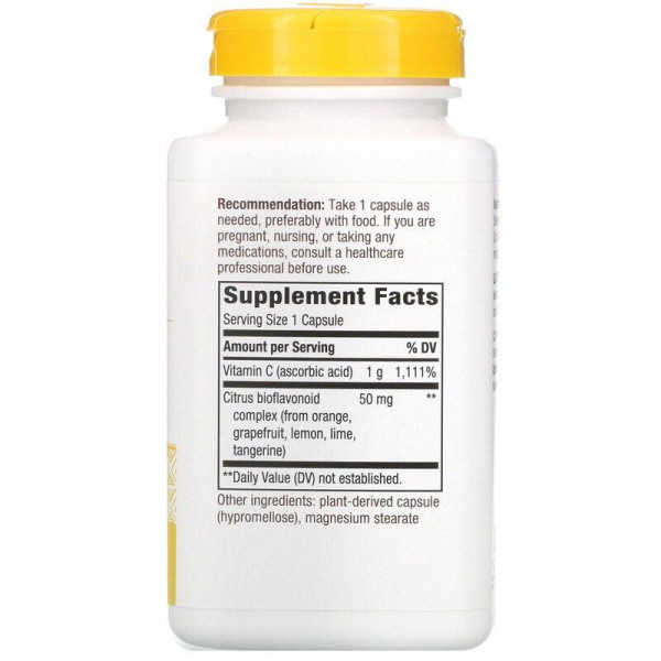 Вітамін С (аскорбінова кислота), Vitamin C-1000, Nature's Way, з биофлавоноїдами, 250 веганських капсул