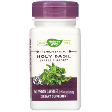 Базилик священный 450 мг, Nature's Way Holy Basil, стандартизированный, 60 веганских капсул