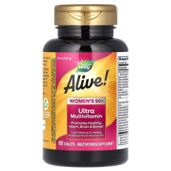 Мультівітаміни для жінок 50+, Alive! Women's 50+, Multi-Vitamin, Nature's Way, 60 таблеток.