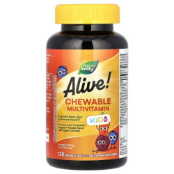 Витамины для детей Alive! жевательные со вкусом апельсина и ягод, Nature's Way Multi-Vitamin, 120 таблеток