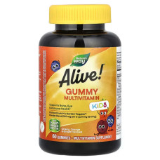 Мультивітаміни для дітей жувальні, Nature's Way Alive! Multi-Vitamin for Children, смак вишня, апельсин та виноград, 60 жувальних цукерок