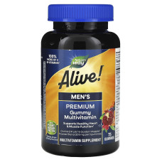 Витамины для мужчин, Alive! Men's Gummy Vitamins, Nature's Way, 75 жевательных таблеток